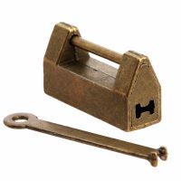 Vintage Furniture Fittings Chinese Old Lock Key Iron Antique Brass Jewelry Wood Box Retro Padlock for Suitcase Drawer Cabinet