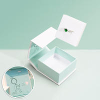 Wedding Rings Box Square Jewellry Case Gift Case Flip Cover Paper Jewelry Box Gift Box Paper Case Storage Box