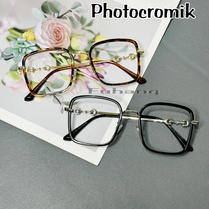 Kacamata Model Terbaru Kotak Leopart Lensa Photocromik Korean Frame Wanita Masa Kini Lazada