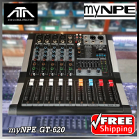 MYNPE GT-620 POWERMIX USB/BT เพาเวอร์มิก มิกซ์ มิกเซอร์ เครื่องเสียง ตัวปรับแต่งเสียง POWERMIXรุ่นGT-620