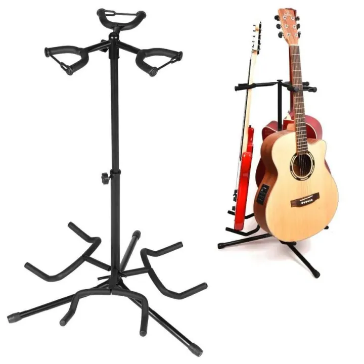 Triple Guitar Stand 3 in 1 Portable Heavy Duty Guitar Stand Lazada PH