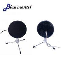 Blue Mantis Dead cat Foam Mic Cover ขนเทียม Mic Windscreen Muff สำหรับไมโครโฟน Snowball สีฟ้า