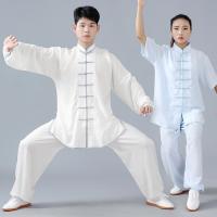 Sol Tai Chi ชุดกังฟูเสื้อแขนสั้นเครื่องแบบ,เสื้อผ้าวูซูสำหรับฤดูร้อนเสื้อผ้าการออกกำลังกายตอนเช้าชุดจีนสำหรับผู้หญิงและผู้ชาย