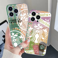 เคสป้องกันสำหรับ Xiaomi Redmi Note 11 Pro 5G 11S 10S Pro 4G 10S Redmi 10C 9C Starbucks Coffe ขอบสี่เหลี่ยมรองรับการกระแทกเคสป้องกันเต็มรูปแบบ