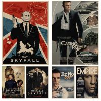 วินเทจคราฟท์ผ้าใบโปสเตอร์ภาพยนตร์คลาสสิกของ007ชุด Skyfall รักฉันยากจักรวรรดิผนังผ้าใบสำหรับบ้านส่วนบุคคลตกแต่งใหม่