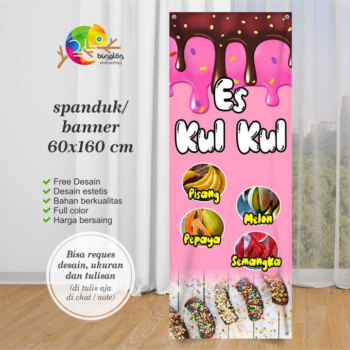 Size 60x160 Cm Spanduk Banner Es Kul Kul Bisa Request Lazada Indonesia