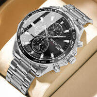 NIBOS Sport Big Dial Mens นาฬิกาแบรนด์หรูสแตนเลสกันน้ำ Chronograph นาฬิกาควอตซ์สำหรับชาย Relogio Masculino