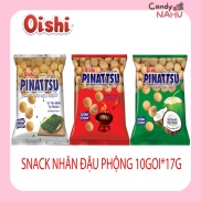 Snack nhân đậu phộng da cá PINATTSU Oishi túi 10 gói 13g