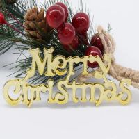 Merry Christmas Sign Ornaments 2024 Happy New Year Gold Merry Christmas Letters Pendant for Christmas Tree Door Hanging Ornament Christmas Ornaments