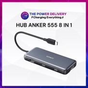 Hub chuyển đổi ANKER 555 USB-C A8383 8 in 1 hỗ trợ PD 100W xuất hình 4K