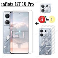 ฟิล์มกระจกเทมเปอร์ Infinix GT 10 Pro สำหรับ Infinix Note 30 5G VIP 12 G96 11S 10 Pro 30i ร้อน30 Play Smart 7 6 HD 5 Pro 3 In 1เลนส์กล้องถ่ายรูปกระจกปกป้องหน้าจอ