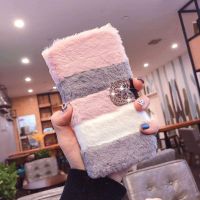 Wallet Leather Case For iPhone SE 2022 14 13 12 11 PRO X XS XR 6S 6 7 8 PLUS 5 Fur Plush Luxury Glitter Soft Silicone Back Cover