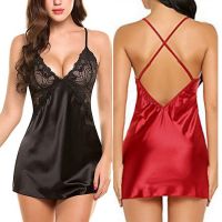 【jw】✈  Transparent Porno Costumes Size Babydoll Erotic Night Sex Sleepwear Nightgown