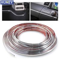 6M Car Chrome Auto Interior Decorative Strip Trim Inner Moulding Dashboard Glove Box Cover Decoration Car Styling Accessories