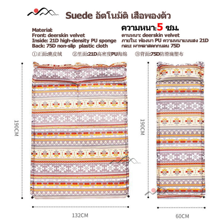 เดินป่าcamping-ที่นอนเป่าลม-ที่นอน-พับได้-ที่นอน-เบาะรองนอน-ที่นอนแคมป์ปิ้ง-ที่นอนพับได5ฟุต-ที่นอนพองลมอัตโนมัติ-เบาะรองนอนในเต็นท์