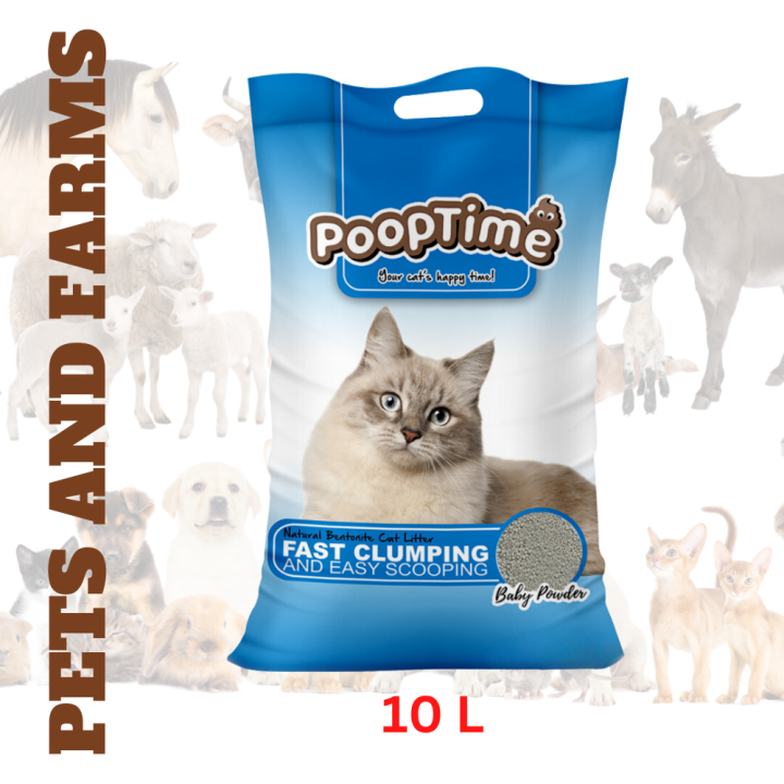 POOPTIME BABY POWDER SCENTED CAT LITTER 10 LITERS Lazada PH