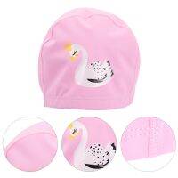 Swimming Cap Girls Head Cartoon Swimcap Caps Elastic Cover Pvc Waterproof Hat Boy Swim Caps