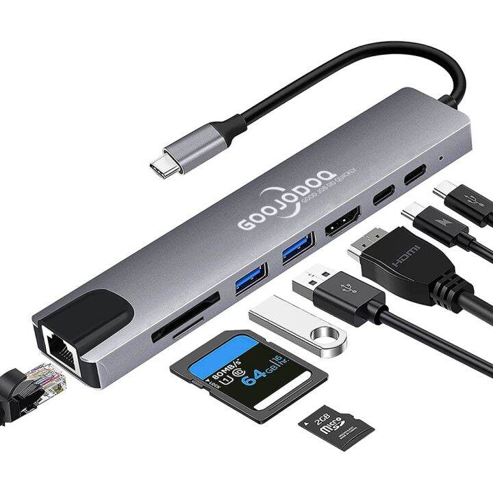 goojodoq-usb-c-usb-ฮับ-usb-3-0-type-c-อะแดปเตอร์ฮับที่เข้ากันได้กับ-hdmi-thunderbolt-3-pd-usb-c-dock-สำหรับ-ipad-macbook-nintendo-switch