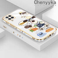 Chenyyka เคสโทรศัพท์ปลอกสำหรับ Samsung กาแล็คซี่,เคส F62 M62ลายการ์ตูนสุนัขคุกกี้ดีไซน์ใหม่ด้านข้างเคสซิลิโคนฝาปิดเลนส์เต็มรูปแบบป้องกันกล่องกันกระแทก Softcase