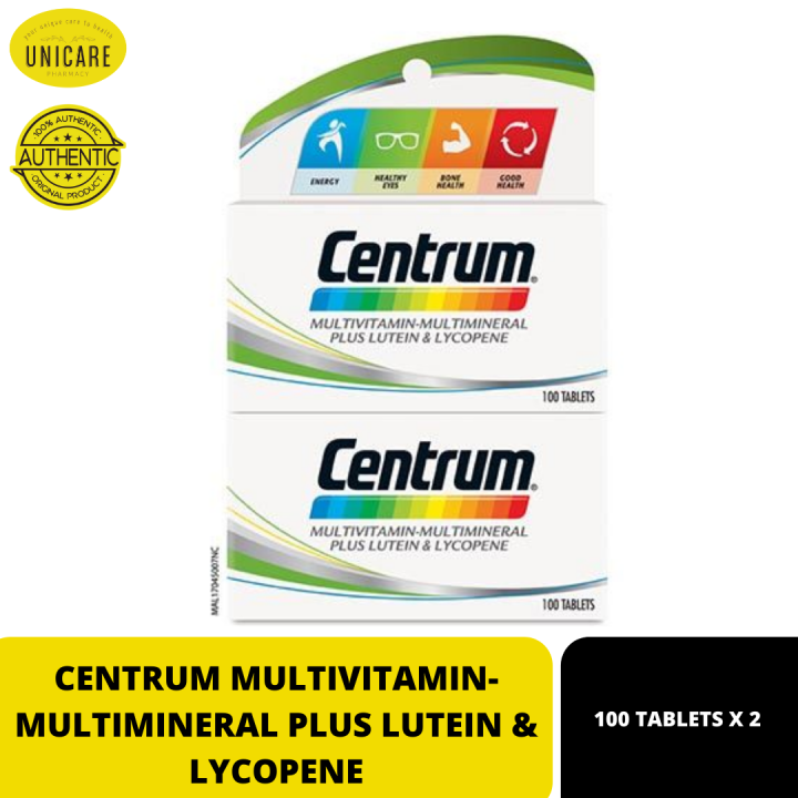 CENTRUM MULTIVITAMINMULTIMINERAL PLUS LUTEIN & LYCOPENE (100 TABLETS X