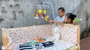 Ga chun bọc nệm cũi Cotton siêu đẹp - Draps giường bọc nệm cũi cho bé ăn