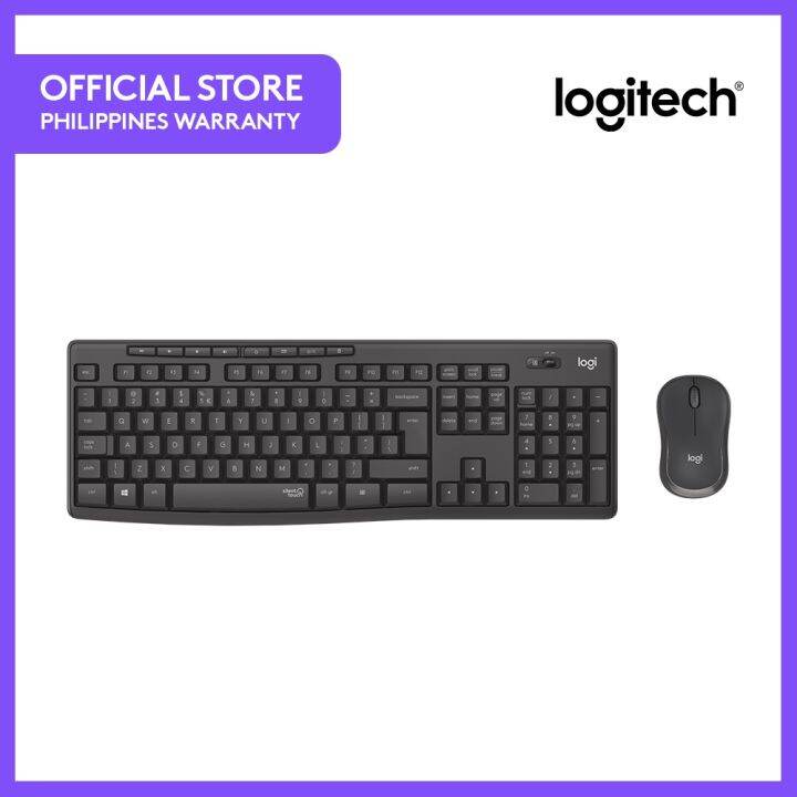 Logitech MK295 Wireless Mouse & Keyboard Combo SilentTouch Tech, Full