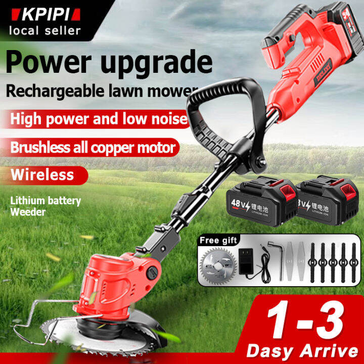 Electric Lawn Mower 48V Grass Cutter Heavy Duty Cordless Grasscutter