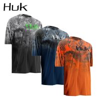 2023 HUK เสื้อตกปลาแขนสั้นสำหรับผู้ชาย,เสื้อตกปลาแขนสั้นกลางแจ้งเสื้อตกปลาเสื้อกีฬาปลาเสื้อระบายอากาศได้ดีสำหรับใส่ในฤดูร้อน