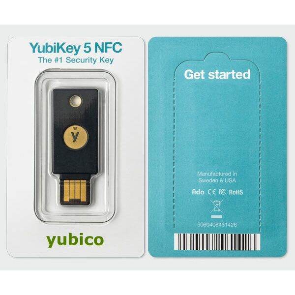 YubiKey 5 Series 5 NFC/5C NFC FIDO2 Certified Hardware Security Key USB
