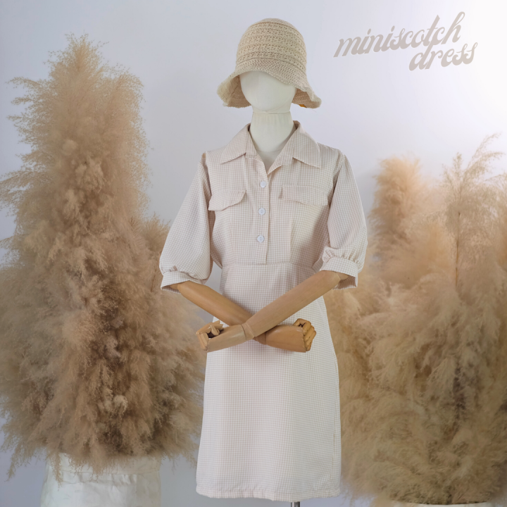 miniscotch-dress-เดรสลายสก็อตสุดวินเทจ