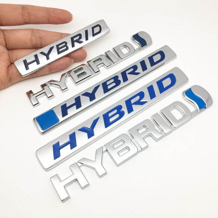 The New 3D Metal Hybrid logo sticker Car Side Fender Emblem Badge Decal ...