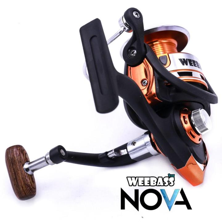 อุปกรณ์ตกปลา-weebass-รอก-รุ่น-nova-orange-5000-รอกตกปลา-รอกสปินนิ่ง-spinning