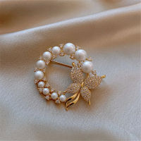 Women Brooches Clothes Accessories Trendy Brooches Butterfly Pins Rhinestone Brooches Pearl Brooches