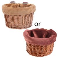 N0HA Childrens Vintage Rattan Bicycle Baskets Bicycle Balance Car Baskets Bike Scooter Basket Kids Bike Cart Handbag