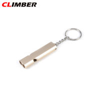 CLIMBER 【ในสต็อก】พวงกุญแจเครื่องมือกลางแจ้ง,นกหวีดฉุกเฉินอะลูมิเนียมอัลลอยความถี่คู่