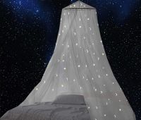 Bed Canopy with Fluorescent Stars Glow in Dark for Baby Kids Girls Starry Night Mosquito Net Fit The Baby Cribs Kid Beds