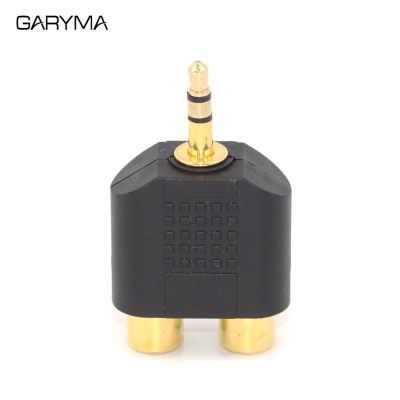 3.5mm Jack Stereo Male To 2 RCA Plug Female Adapter Y Splitter for Computer Speaker Earphone Gold Plated 3.5mm Audio Cable