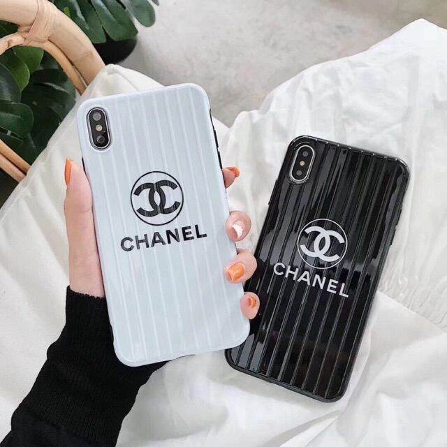 Ốp lưng cho Iphone chanel nổi sọc nền đen trắng ( chống sốc bảo vệ máy ), cam Ốp lưng cho Iphone chanel nổi sọc nền đen trắng ( chống sốc bảo vệ máy ), cam