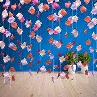 Petals Garlands Colored 3D Artificial Petal-shaped Garland Wedding Party Scene Dress Up Holiday Room Layout Props Ornaments
