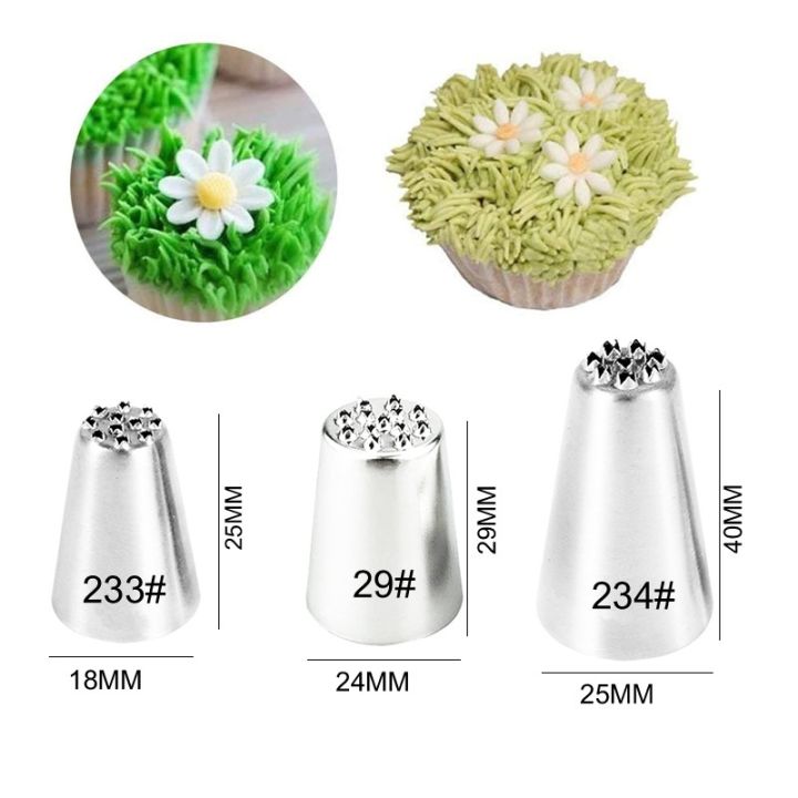304-seamless-icing-tips-set-small-grass-shaped-piping-nozzles-stainless-steel-cake-decorating-tips-with-3pcs-silk-flower-tool