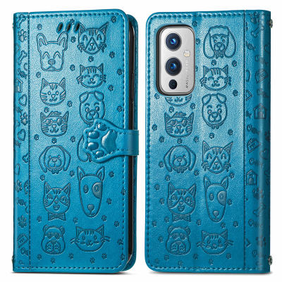 OnePlus 9 Case Cartoon Embossing PU Wallet Leather Case OnePlus9 Flip Phone Cover Back Casing