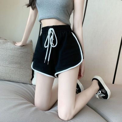 Leisure sports shorts female summer with thin outer wear little loose show thin quick-drying of fitness a word wide leg hot pants