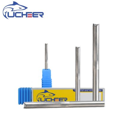 UCHEER 1pc 4mm 6mm สองขลุ่ยบิตเราเตอร์ตรงสําหรับไม้ CNC ตรงแกะสลักเครื่องตัดคาร์ไบด์ End mill เครื่องมือ