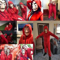 【READY STOCK】Salvador Dali La Casa De Papel Costume Men Kids Children Halloween Costumes Cosplay Money Heist