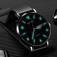 【July hot】 Official genuine starry sky luminous watch male student ins high-value Korean version ultra-thin waterproof fashion mens