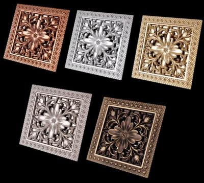 5 Colors High quality 15cm*15cm antique brass square vintage art carved floor drain cover shower waste drainer bathroom accessor  by Hs2023