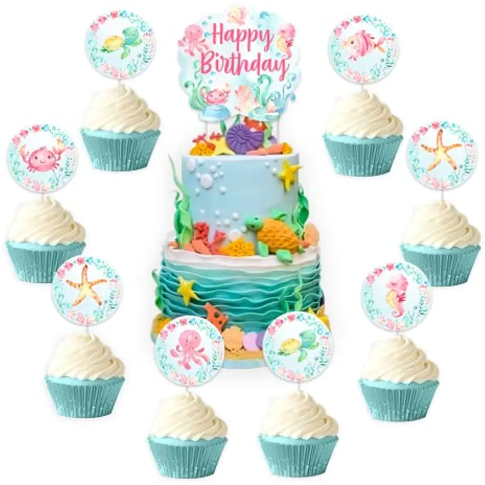 Fangleland Ocean Themed Birthday Party Decorations for Girls ...