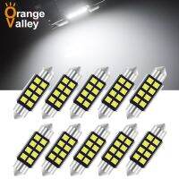 (Premium car)10ชิ้น C5w Led C An BUS 31 36 39 41มิลลิเมตรพู่ห้อย C10W หลอดไฟ Led 2835 8 SMD 12โวลต์โคมไฟอ่านหนังสือภายในรถแสงสีขาวข้อผิดพลาดฟรี