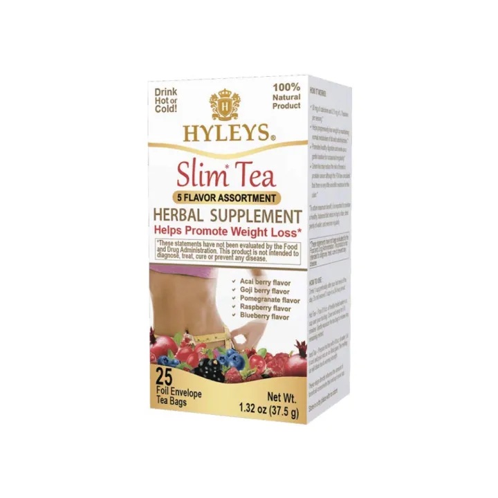 Hyleys Slim Tea 5 Flavor Assortment Weight Loss Herbal Supplement