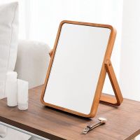 [Hot On Sale] High Definition Desktop Vanity Mirror Creative Makeup Mirror European Simple Single-Sided Wooden Vanity Mirror Beauty Tools